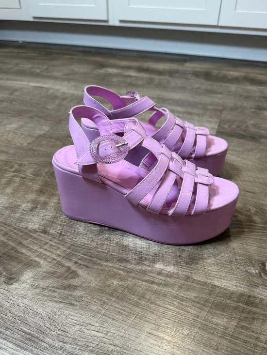 Circus NY By Sam Edelman GOLDA Platform Wedge Sandal | Sz 7, Orchid - Picture 8 of 8